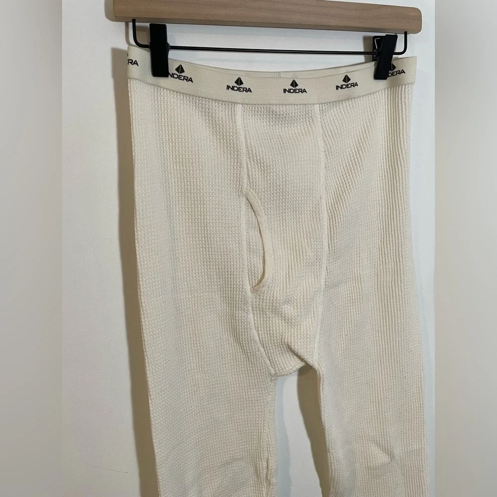 Indera Men's Traditional Waffle Thermal Underwear Bottoms Sz Medium Layer Warmth